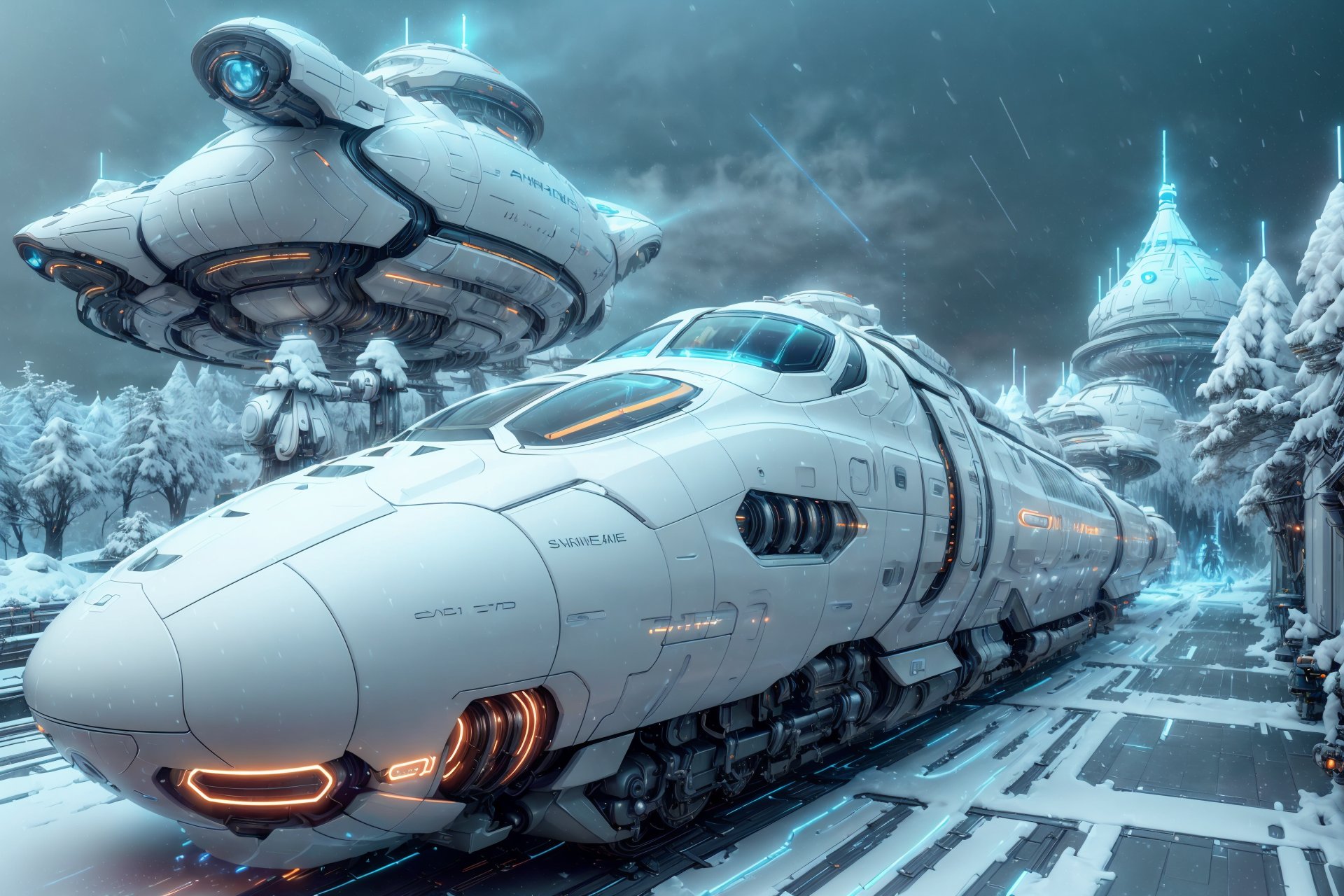 04090-1735763006-futuristic white speed train in a futuristic background, andry white train made of glass, low key, three tone lighting, (teal or.jpg